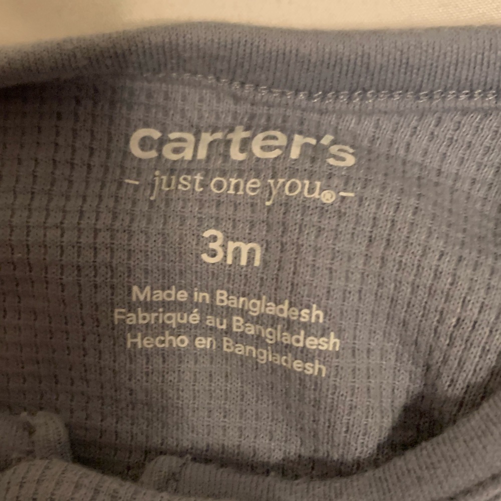Carter's Blue Patterned Footie - Picture 3 of 3